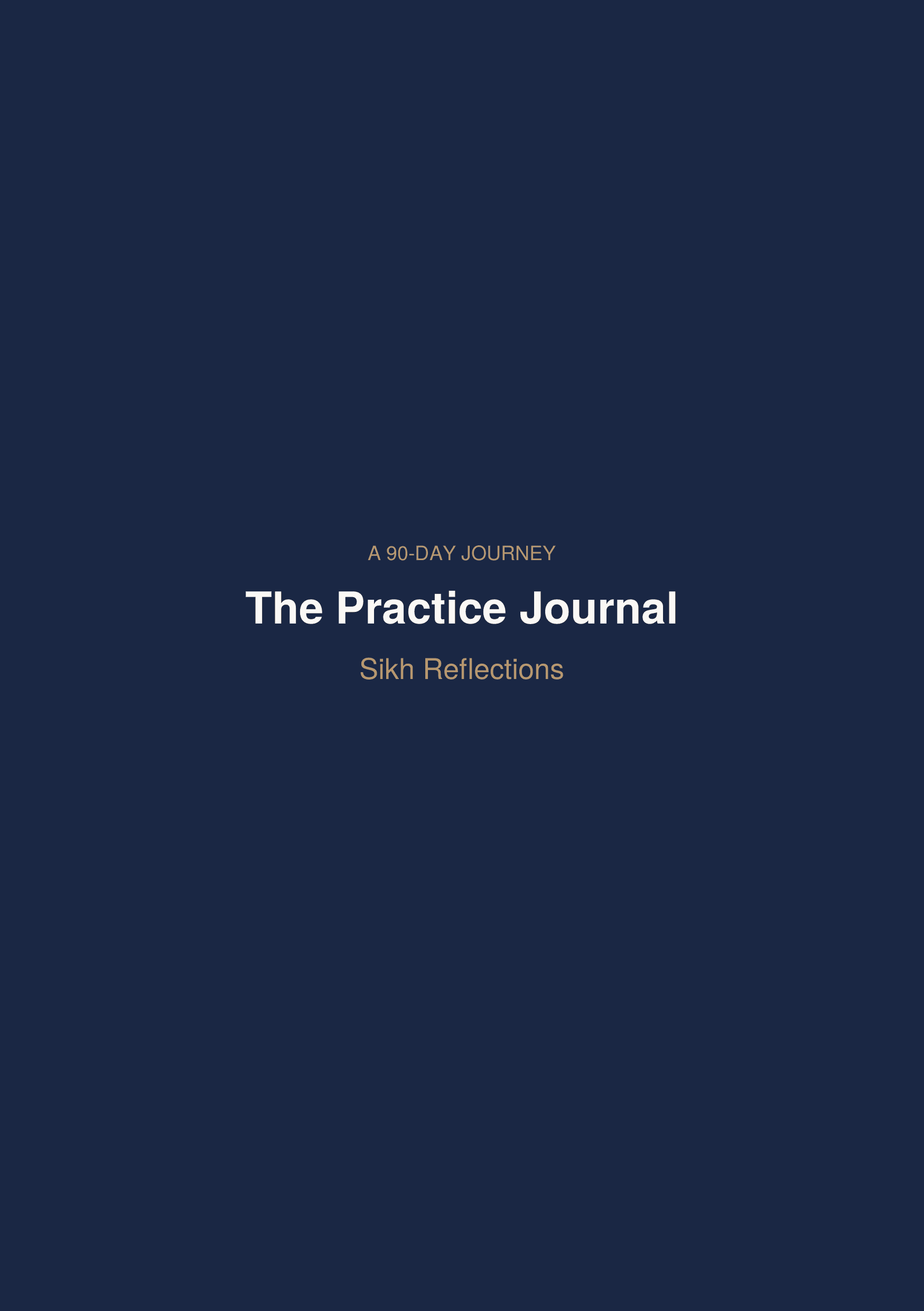 The Practice Journal: Sikh Reflections, hardcover edition